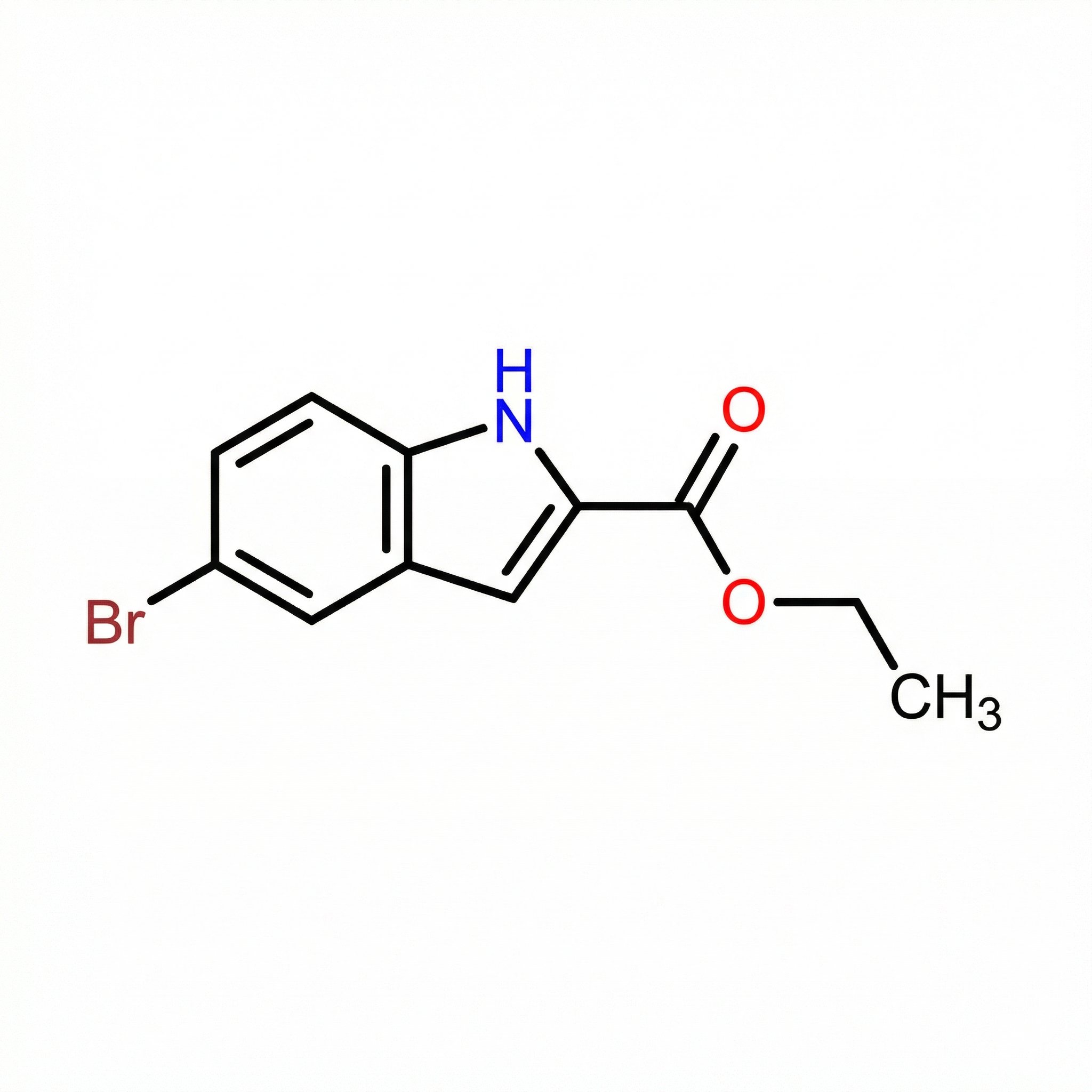 Ethyl 5-bromo-1 H-indole-2-carboxylate CAS:16732-70-0